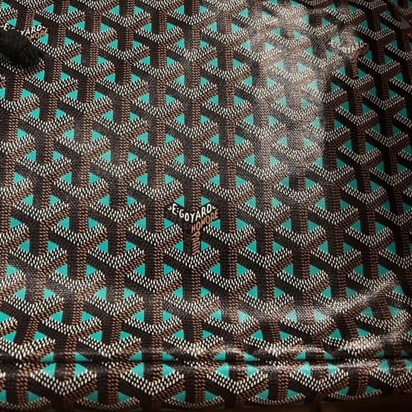 SOLD Goyard Saint Louis LEOplaine Claire Voie Teal Blue reversible t - Picture 12 of 14